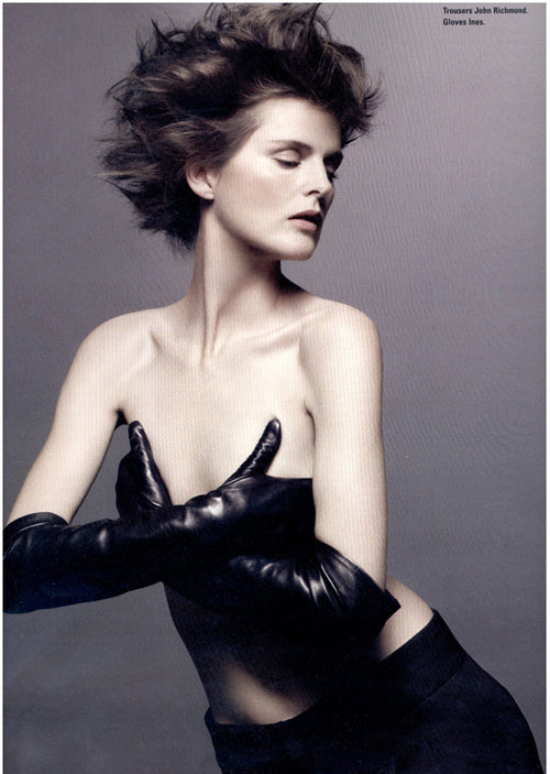 LANGE ELEGANTE LEDERHANDSCHUHE