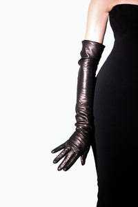Opera Length Leather Gloves lined with cashmere by Ines